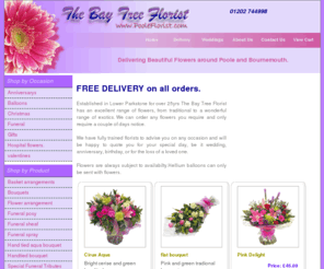 pooleflorist.com: Delivering Beautiful Flowers around Poole and Bournemouth.
Poole Florist online. Same day  next day local Flower Delivery in Poole. Wedding Flowers  Bouquets,
Funeral Flowers Sympathy tributes,Valentines Mothers Day Flowers, Corporate, Event, Anniversary 
Birthday Flowers, Florist in Poole for all ocassions