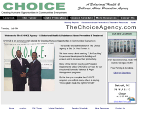 thechoiceagency.com: The CHOICE Agency - A Behavioral Health & Substance Abuse Prevention Agency
The CHOICE Agency - A Behavioral Health and Substance Abuse Prevention Agency.