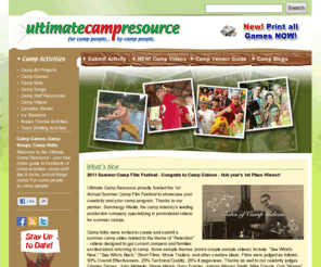 ultimatecampresource.com: Ultimate Camp Resource - Camp Games, Camp Songs, Camp Skits
Ultimate Camp Resource is a free Resource for Camp Games, Camp Songs, Camp Skits and more. Ultimate Camp Resource is a website by camp people, for camp people. This webpage features  