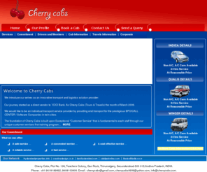 cherrycabs.com: book a cab hyderabad, book a indica, book a qualis, book a swaraj mazda, book a winger, booking a cab, booking a car hyderabad, cab services in hyderabad, cabs information hyderabad, call taxi, car booking, book a taxi, rent a car hyderabad, rental cars in hyderabad, taxi services in hyderabad, cab services in andhra pradesh, india.
book a cab hyderabad, book a indica, book a qualis, book a swaraj mazda, book a winger, booking a cab, booking a car hyderabad, cab services in hyderabad, cabs information hyderabad, call taxi, car booking, book a taxi, rent a car hyderabad, rental cars in hyderabad, taxi services in hyderabad, cab services in andhra pradesh, india.