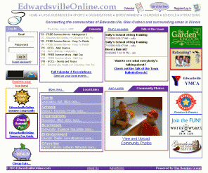 edwardsvilleonline.com: Edwardsville, Illinois -- EdwardsvilleOnline.com -- Glen Carbon, Illinois
EdwardsvilleOnline.com -- Connecting the communities of Edwardsville, Glen Carbon, and surrounding areas in Illinois