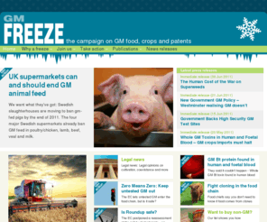 gmfreeze.org: GM FREEZE
The GM Freeze campaign is supported by an alliance of national organisations who share the public's deep concern over the speed at which genetic engineering is being introduced into food and farming. 