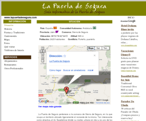 lapuertadesegura.com: La Puerta de Segura - Jaén
Guía Informativa. Parque Natural de las Sierras de Cazorla, Segura y Las Villas