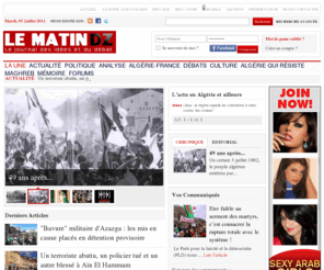 lematindz.net: Le Matin DZ - Les idées et le débat
A la Une : Retrouvez toute l'actualité en Algérie, à l'international, l'actualité économique et politique avec Le Matin.