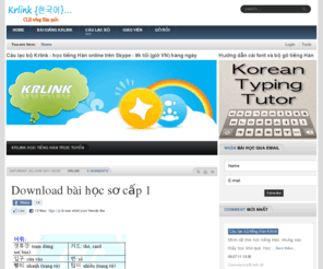 krlink.com: Krlink học tiếng Hàn trực tuyến
Krlink ! Tiếng Hàn online
