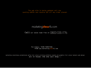 marketingideas4u.com: Marketingideas4u - Business promotion merchandice
Marketingideas4u are based in the Derbyshire and supply printed stationery, exhibition stands and banners supported with a range of over 10,000 promotional products to Businesses throughout the UK including Nottingham, Derby, Chesterfield, Sheffield and the East Midlands.