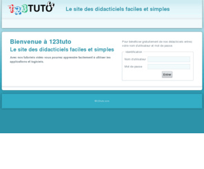 123tuto.com: 123TUTO.com - Le site des didacticiels faciles et simples
Téléchargez les meilleurs Tutoriels et Didacticiels gratuits du web, Facile et simple, avec nos tutoriels en format vidéo vous pourrez apprendre facilement à utiliser touts les applications et logiciels.