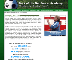 backofthenetsoccer.net: Welcome to Back of the Net Soccer Academy
