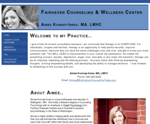 bellinghamcounselingtoday.com: Fairhaven Counseling and Wellness Center | Bellingham Counselor
Therapy is for everyone!  Counseling adolescents and adults in Bellingham, WA.  360.920.9229.  Premier wellness-oriented therapist in the Northwest.  A decade of experience. Bellingham Therapist.