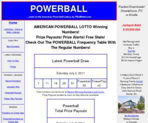 powerball lotto statistics