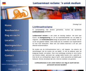 lantaarnmast.com: Zeegers Advertisings B.V. -  Exploitant in Lichtmastreclame.
Zeegers Advertisings B.V. - Exploitant in Lichtmastreclame.