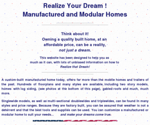 rebelhome.net: ANZER Enterprises - Manufactured Home Division
Just about everything you ever wanted to know about manufactured and mobile homes and then some.