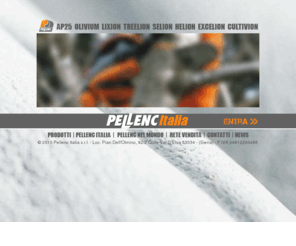 pellencitalia.com: PELLENC ITALIA GREEN TECHNOLOGY: AP25 LIXION TREELION SELION HELION EXCELION CULTIVION
La Pellenc Italia vende prodotti per viticoltura, olivicoltura arboricultura e spazi verdi: forbici elettroniche Lixion, legatrici AP25, Olivium per la raccolta delle olive, forbice Treelion per arboricoltura, motosega Selion, tagliasiepi Helion, decespugliatore Excelion. Informazioni, foto e schede tecniche di ogni attrezzo, assistenza e rivenditori autorizzati