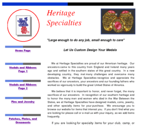 heritagespec.com: Heritage Specialties
Commemorative Medals Celebrating The Gallantry And History of The American Civil War 1861  1865