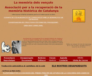 memoriacatalunya.org: ARMHC Associació per a la recuperació de la memòria històrica de Catalunya
Associacio per a la recuperscio d la memoria historica decatalunya