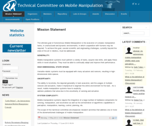 mobilemanipulation.com: Mobile Manipulation
Mobile Manipulation Technical Committee (IEEE/RAS)