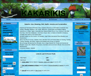 kakariki.net: Kakariki, Care, Breeding, Diet, Health, Aviaries and Conservation
Experienced Members Created an Information Resource on Kakariki Care, Breeding, Ecology, Aviaries, Mutation, Diet, Health, Conservation and Related Subjects.