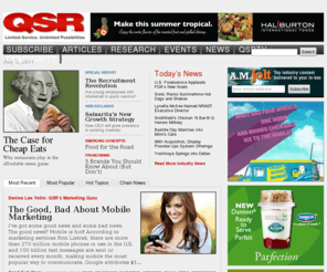 qsrmagazine.com: Quick-Service and Fast Casual Restaurant News and Information - QSR magazine
Quick-service restaurant and fast casual restaurant news, trends, and information at QSRmagazine.com. QSR magazine is the leading media outlet covering limited-service format restaurants and food service operations. QSR - How America Eats!