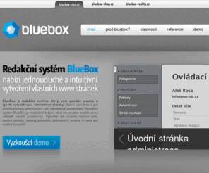 bluebox-cms.cz: Redakční systém | BLUEBOX:CMS
Redakční systém BlueBox:CMS vám pomůže snadno a rychle vytvořit vaše webové stránky nebo e-shop.