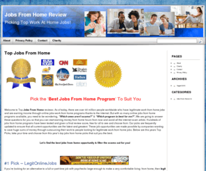 jobsfromhomes.org: Jobs From Home
Top jobs from home reviews-We find legitimate work from home jobs so you can choose the best online jobs-work from home to suite you! Welcome to Jobs From Home!