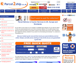 parcel2ship.co.uk: Parcel delivery | Courier services | Shipping and delivery | Parcel2ship.co.uk
Parcel delivery - Massive reductions on UK, European and International parcel delivery from top couriers. Instant quote and online booking