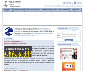 irdpq.qc.ca: IRDPQ | L'Institut de Réadaptation en Déficience Physique de Québec
L'Institut de réadaptation en déficience physique de Québec (IRDPQ) est un centre de réadaptation qui offre des services d'adaptation, de réadaptation, de soutien à l'intégration sociale et d'accompagnement.