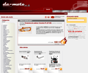 de-moto.es: Moto, boutique, coche, bici y taller en nuestra tienda de-moto online.
Tienda online donde encontrarás todo el material y la boutique, para tu moto, taller, coche y bicicleta. Consigue los mejores precios entrando a formar parte de la comunidad de-moto.