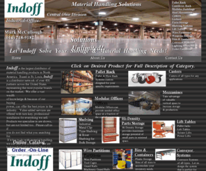 indoffcentralohio.com: Indoff Material Handling Solutions
Indoff offers unlimited solutions to your material handling needs.  We specialize in pallet rack & shelving systems, in-plant modular offices, steel mezzanines, school lockers, toilet partitions, wire partitions, high density parts storage systems, lift tables & much, much more.