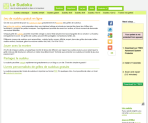 lesudoku.com: Le Sudoku
Jouer au sudoku en ligne et grilles sudoku à imprimer : sudoku facile, sudoku géant, sudoku enfant.