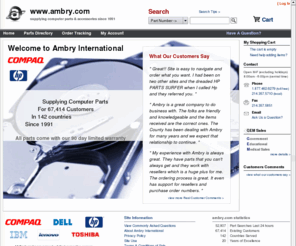 ambry.com: Ambry | Your source for replacement computer parts and accessories
We stock Computer Parts for Compaq, Dell, HP, IBM, Toshiba & more. Huge inventory of geniune OEM replacement parts.