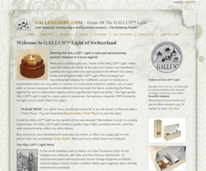 livingflamecandles.com: GALLUS™ Light - Home of the GALLUS™ Light - The Revolutionary Rotating Flame
Offering the GALLUS™ Light, a new and revolutionary product steeped in a local legend.