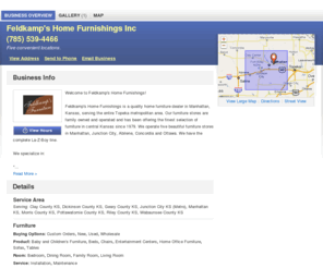 feldkampfurnituremart.com: Feldkamp's Home Furnishings Inc | Manhattan, KS 66502 | DexKnows.com™
Feldkamp's Home Furnishings Inc in Manhattan, KS 66502. Find business information, reviews, maps, coupons, driving directions and more.