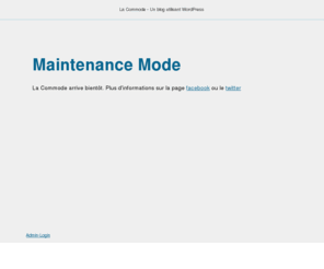 lacommode.fr: La Commode - Maintenance Mode
La Commode - Un blog utilisant WordPress