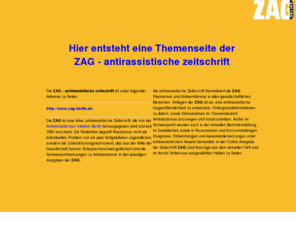 illegalisierung.de: ZAG Antirassistische Zeitschrift
ZAG Antirassistische Zeitschrift