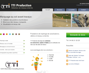 detection-reseaux.fr: Repérage de réseaux, canalisations et câbles enterrés - TTI Production
Détection, localisation et cartographie de réseaux, canalisations et câbles enterrés