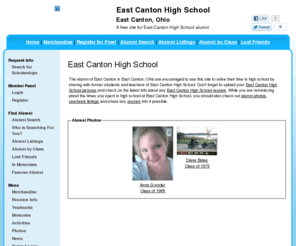 eastcantonhighschool.org: East Canton High School
East Canton High School is a high school website for East Canton alumni. East Canton High provides school news, reunion and graduation information, alumni listings and more for former students and faculty of East Canton  in East Canton, Ohio