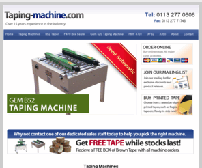 taping-machine.com: Taping-machine.com | Taping Machines, Box Tapers & Carton Sealers
We supply Taping machines, Case Sealers Box Tapers & Carton Sealers.