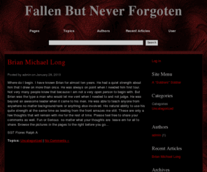 brian-m-long.com: Fallen But Never Forgoten
