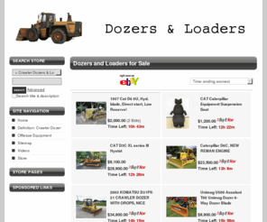 crawler-dozers-loaders.com: Used Crawler Dozers & Track Loaders at Auctions; BullDozers, Catepillar, Komatsu, John Deere
Find great deals on used crawler dozers and track loaders at Auctions near you.