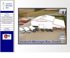 voskuhl-montagebau.de: Voskuhl Montagebau GmbH
Voskuhl Montagebau GmbH: Eine Firma mit langjähriger Erfahrung auf dem Gebiet des modernen Stahl- und Anlagenbaus sowie Beton- und Fundamentbaues.