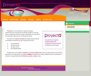 asociacionproyecta.es: Asociacion Proyecta
Asociación de mujeres profesionales de la Cooperación Internacional y de la Intervención Social