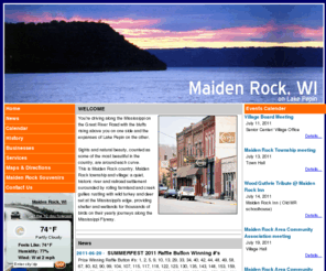 maidenrock.org: Maiden Rock Wisconsin
Maiden Rock township and village is a historic river and railroad town set along the Mississippi River at Lake Pepin in Wisconsin