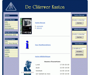 dck.lu: De Cliärrwer Kanton
L'association De Cliärrwer Kanton (DCK) a pour but de promouvoir la vie culturelle dans le canton de Clervaux.