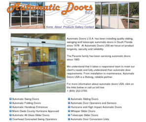 automaticdoorsusa.com: Automatic Doors
Automatic Doors USA, Inc.