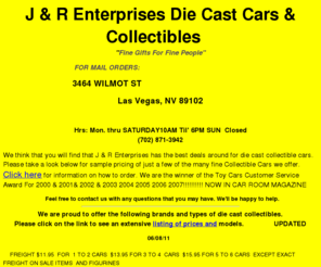 diecastcarmodels.com: J & R Enterprises Die Cast Cars by Yat Ming
