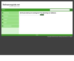 refinanceguide.net: DomainParking.co.uk - index.php
Our Domain Parking service is one of Industry Leaders in Domain Name Monetization. We offer high payouts, fantastic domain parking templates, Easy to Use Domain Tools and more.