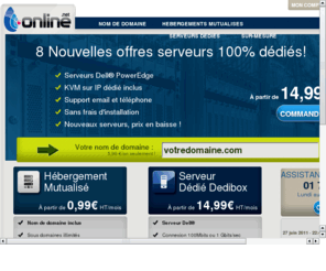 theportail.com: Hébergement mutualisé serveurs dédiés - Online.net
Hébergement mutualisé trafic illimité, nom de domaine et serveur dédié Dedibox