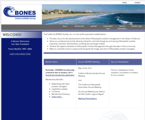 cbones.org: C-BONES | California BONES Society | Organization for Orthopaedic Practice Management in California
CBONES | California BONES Society