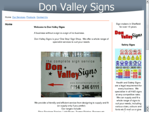 donvalleysigns.co.uk: Don Valley Signs
Signs, Sign Makers, Sign Installation, Sign Maintenance, Illuminated Signs, Fascia Signs, Shop Signs, Factory Signs, Vehicle Livery, Vinyl Graphics,
Vehicle Graphics, Architectural Signs, Exhibition