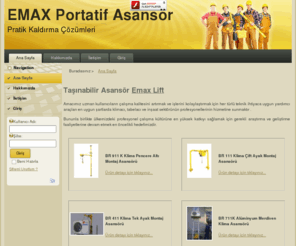 emaxlift.com: Emax Pratik Kaldırma Çözümleri >  Ana Sayfa
Emax Taşınabilir Asansör